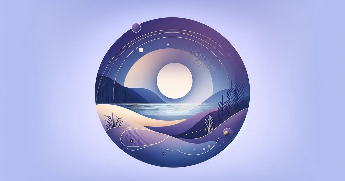 Minimalist digital illustration featuring soothing purple gradients, embodying a wellness aesthetic, perfectly complementing mindfulness and productivity themes for enhanced focus and stress management.