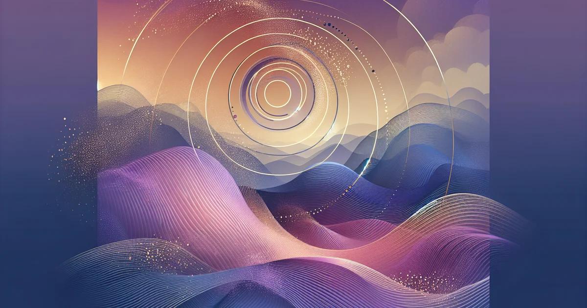 Minimalist digital illustration featuring calming purple gradients, embodying a wellness aesthetic that complements breathing techniques for anxiety relief. Perfect for relaxation and mindfulness blogs.