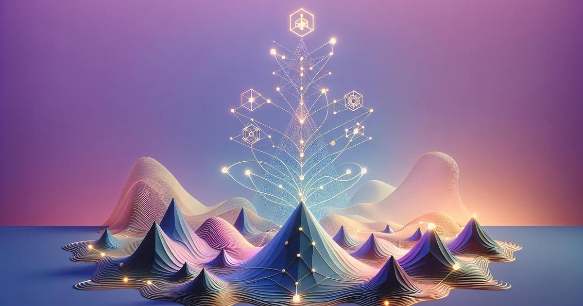 Minimalist digital illustration featuring soothing purple gradients, embodying a wellness aesthetic to highlight the impact of gamification in effective wellness apps.