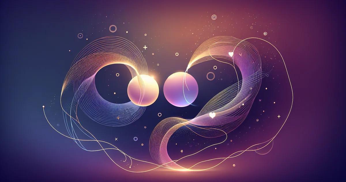 Minimalist digital illustration featuring soothing purple gradients, embodying a wellness aesthetic that promotes meditation practices for deeper relationships and emotional connection.